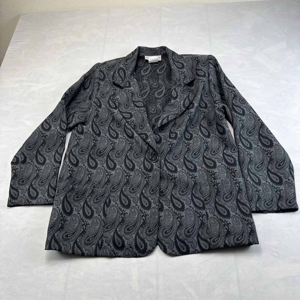 Vintage Bedford Fair Lifestyles Women's 12P Paisley Blazer USA Jacket